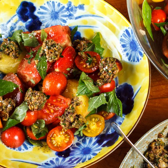 Tomato Salad with Tuna Tapenade