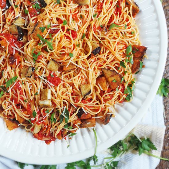 Twisted Eggplant Parm Pasta