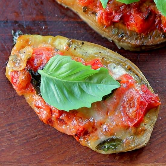 Vegetarian Eggplant Pizza
