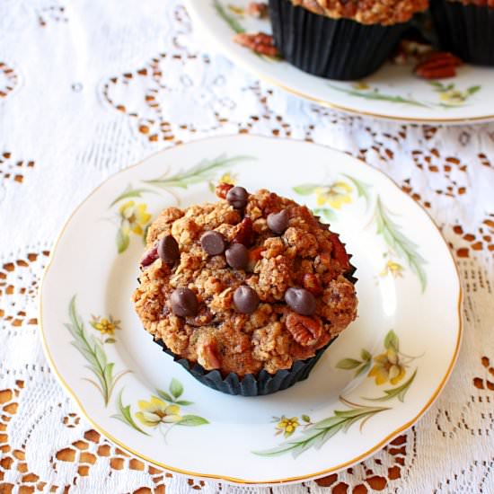 Courgette Choc Chip Crumble Muffins