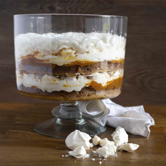 Walnut Dulce de Leche Meringue Cake