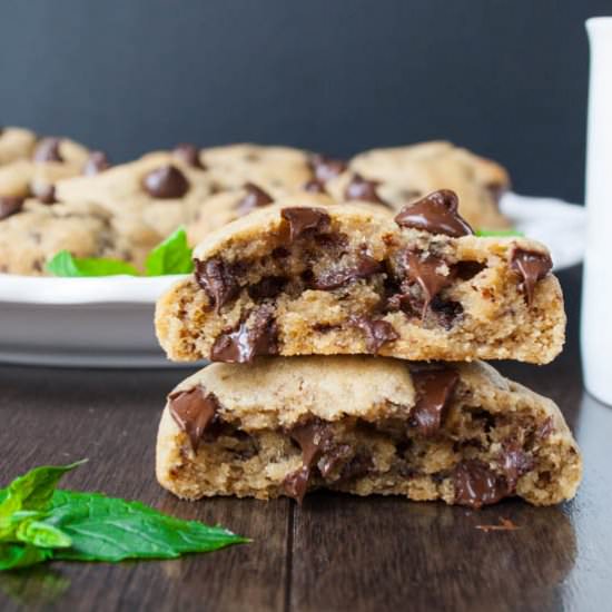 Mocha Mint Chocolate Chip Cookies