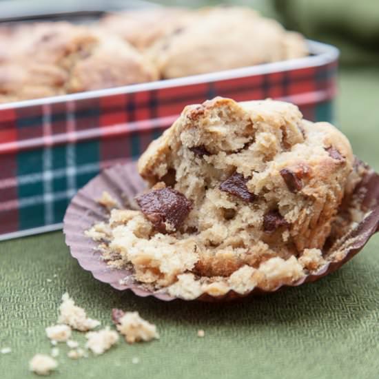 Banana, PB and Chocolate Muffins