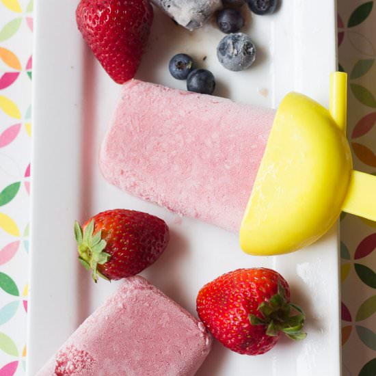 Strawberry Smoothie Popsicles