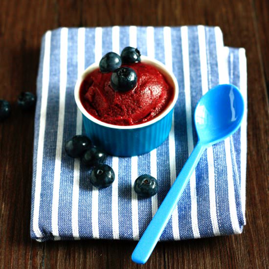 Vegan Blueberry Sorbet
