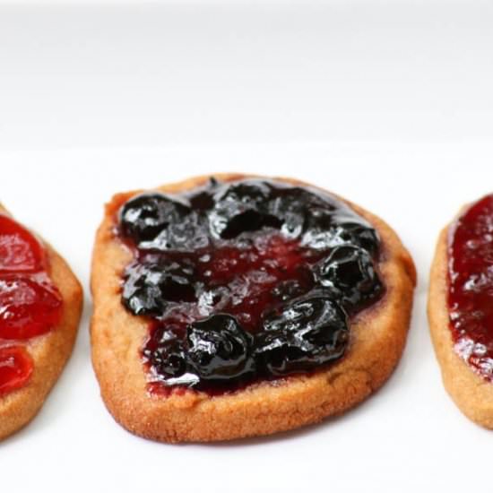Open Face PB&J Cookies