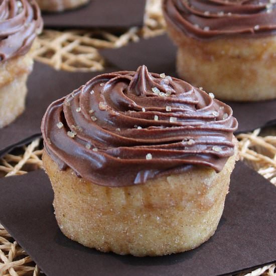 Chocolate Frosted Lemon Cupcakes