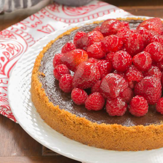 Berry Topped Chocolate Tart