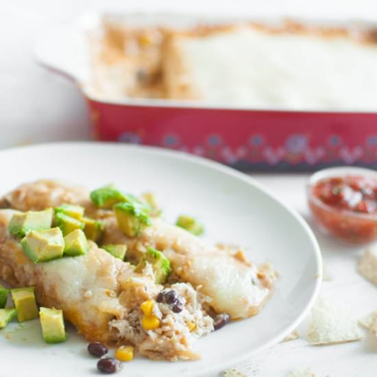 Honey Lime Chicken Enchiladas