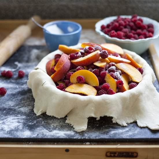 Raspberry Peach Pie