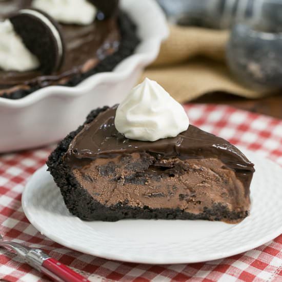 Fudge Topped Ice Cream Pie