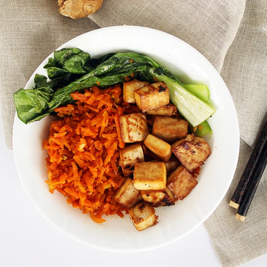 Honey Ginger Tofu and Carrots