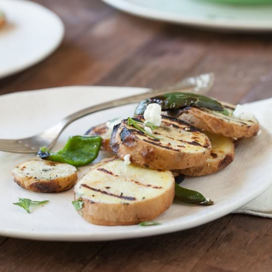 Grilled Potatoes and Peppers