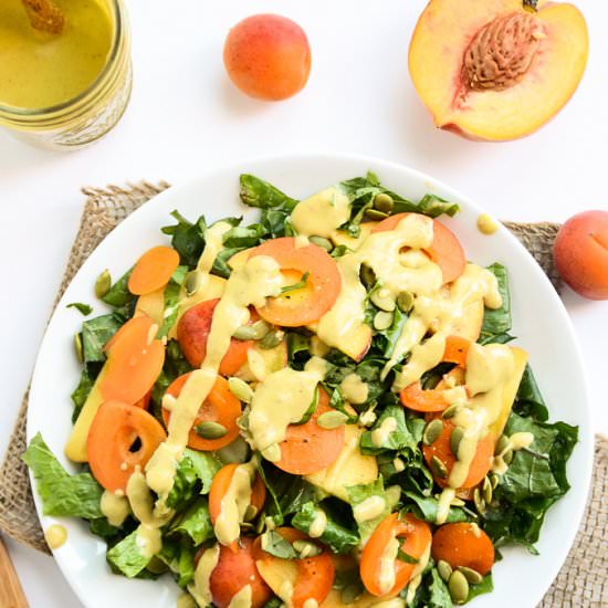 Kale + Stone Fruit Salad