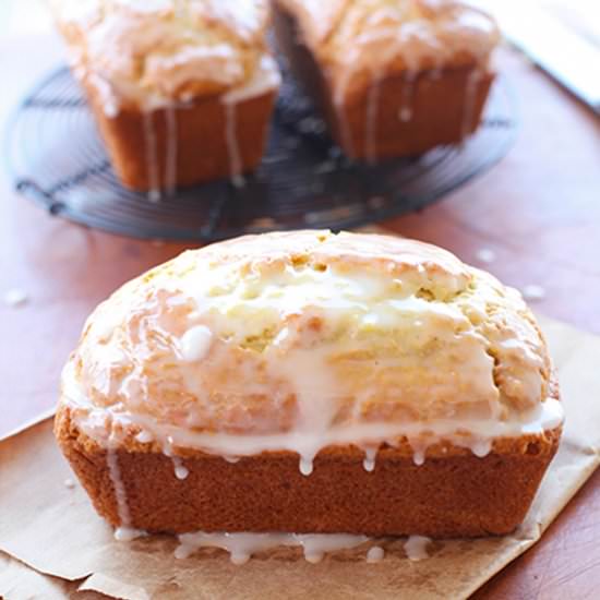 Zucchini Bread with Lemon Glaze