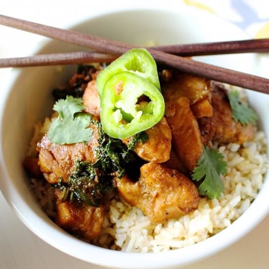 Kale and Jalapeño Chicken Bowls