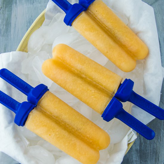 Honey Melon Popsicles with Coconut