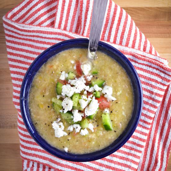 Mexican Gazpacho w/ Queso Fresco