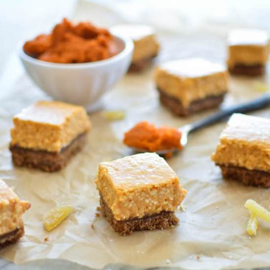 Ginger Pumpkin Cheesecake Bars