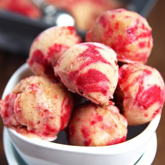 Healthy Peach Melba Sorbet