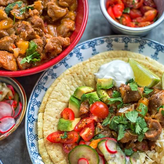 Korean pork burritos