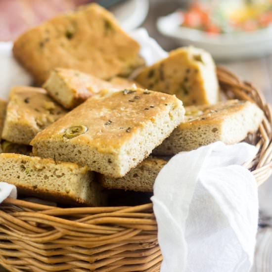 Olive and Rosemary Faux’caccia