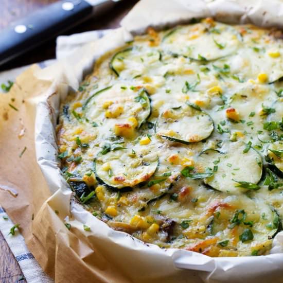 Sweet Corn and Zucchini Pie