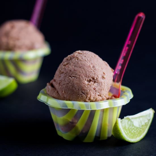 Avocado Strawberry Lime Ice Cream