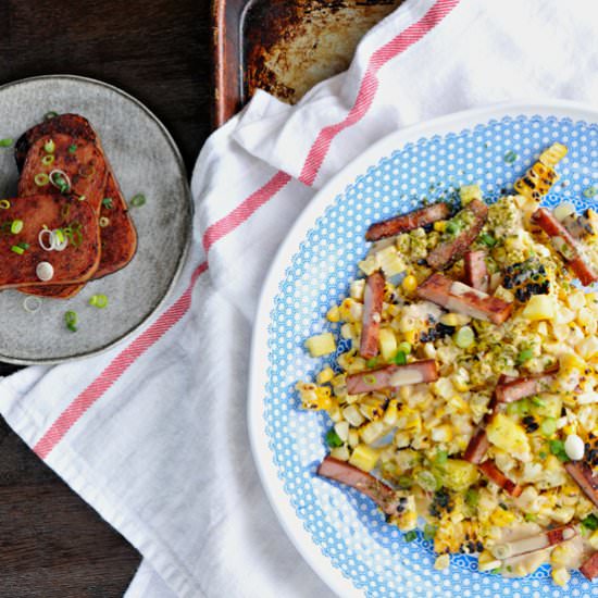 Hawaiian Street Corn with SPAM