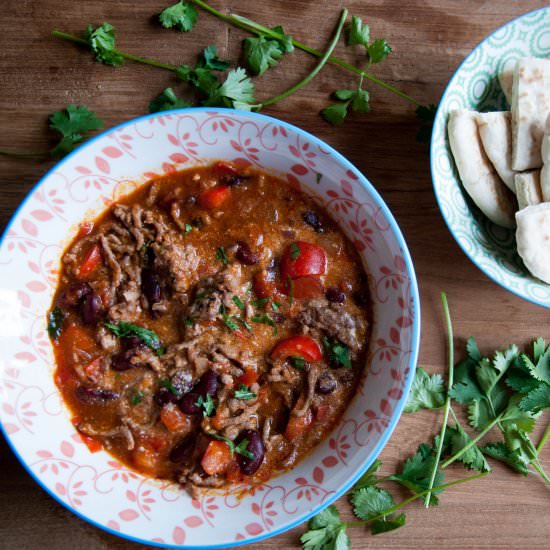 Chili con carne with a twist