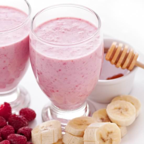 Raspberry and banana smoothie