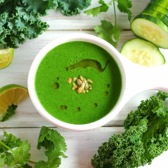 Raw Vegan Cream of Green Soup