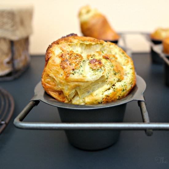 Pesto and Parmesan Popovers