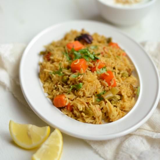 One pot vegetable biryani