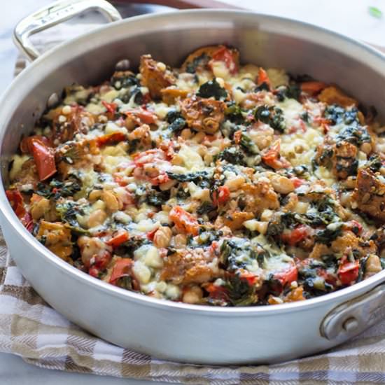 Skillet White Bean Tomato Casserole