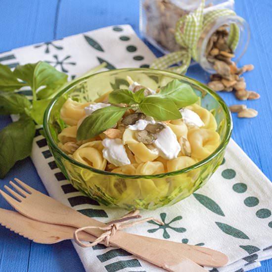 Tortellini with goat cheese