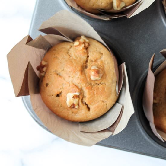 Banana Nut Greek Yogurt Muffins