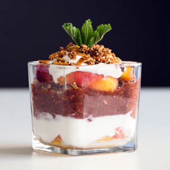 Peach-Strawberry Surprise Parfait