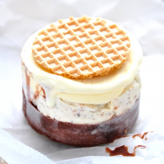 Three Layers Ice Cream Cake