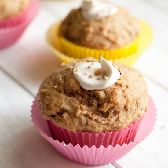 Whole Wheat Banana Muffins