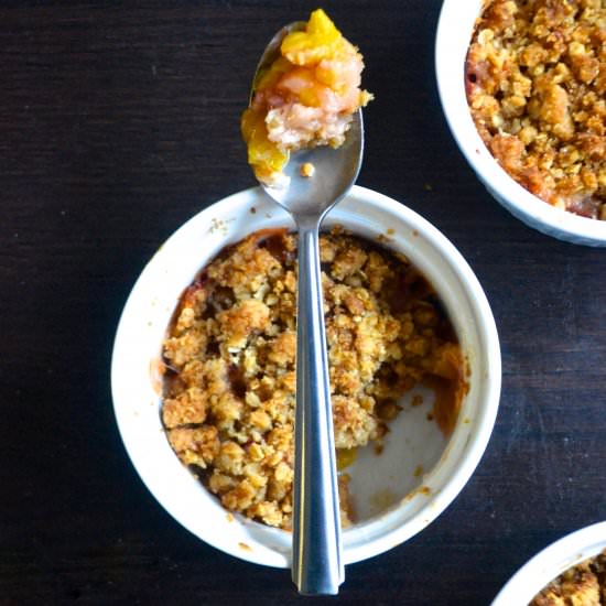 Individual Peach Crisps