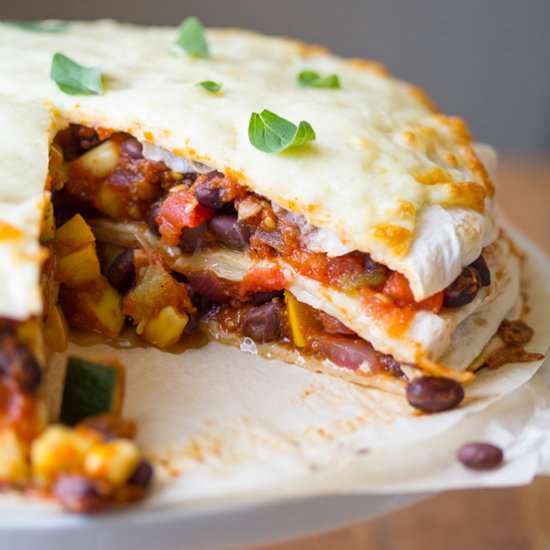Garden Vegetable Tortilla Stack