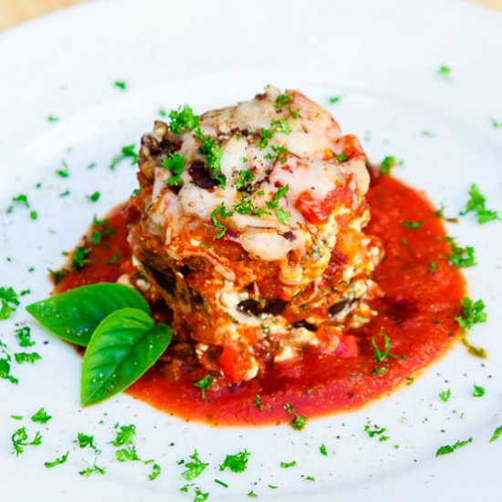 Eggplant Parmesan Stacks