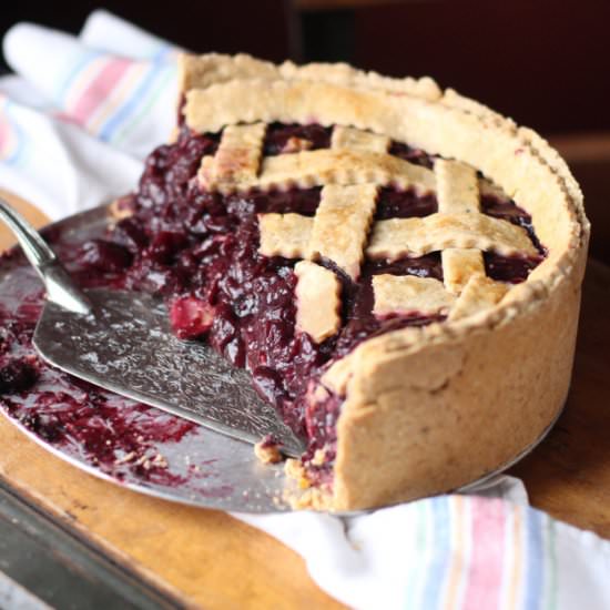 Deep Dish Balsamic Cherry Pie