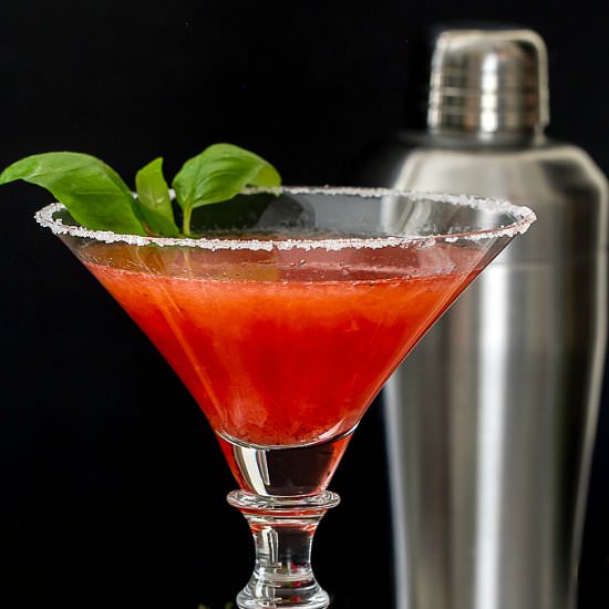 Strawberry Basil Martini