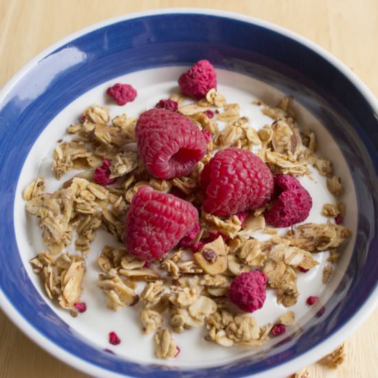 Raspberry Almond Granola