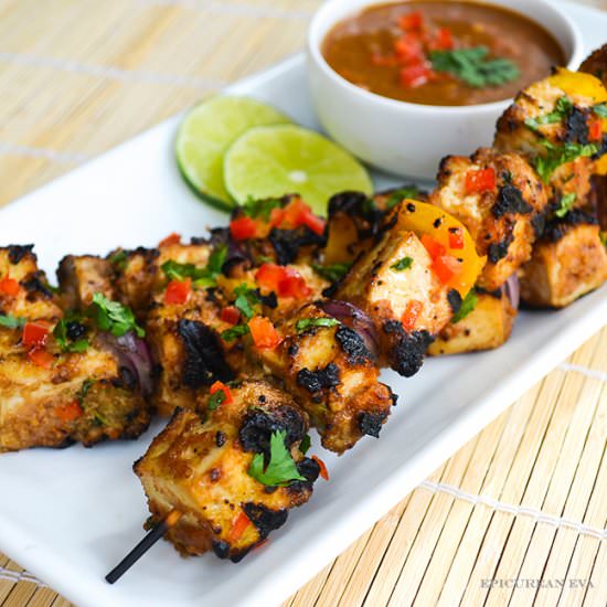 Savory Tofo Satay with Peanut Sauce