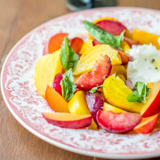 Beet, Plum, and Ricotta Salad (gf)