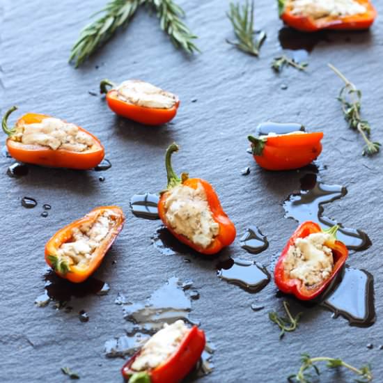 Goat Cheese Stuffed Sweet Peppers