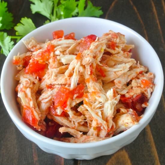 Crockpot Mexican shredded chicken